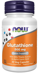 Now Foods Glutathione with Milk Thistle Extract & Alpha Lipoic Acid 500mg/90caps - NirooX NutritionNirooX Nutrition