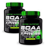 2x Scitec Nutrition BCAA + Glutamine Xpress 600g Doppelpack 1200g – BCAAs und Glutamin Aminosäuren für Muskelaufbau und Regeneration