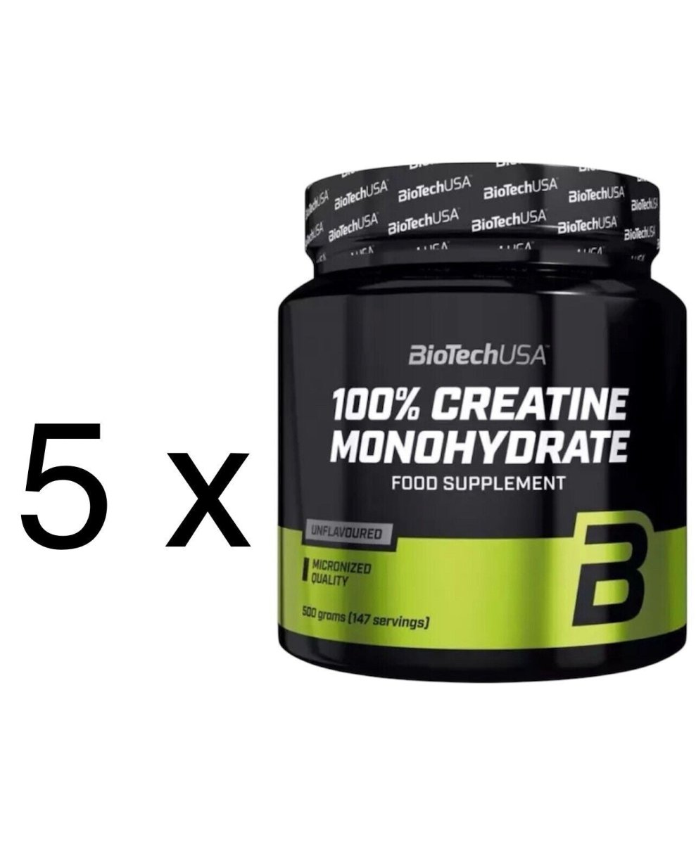 BioTech USA Kreatin Monohydrat 5x 500g | 2,5kg Kreatin Sparpaket kaufen - NirooX NutritionNirooX Nutrition