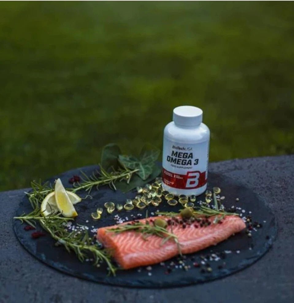 BioTech USA Mega Omega 3 Fetsäuren Fischöl 90 Kapseln EPA DHA - NirooX NutritionNirooX Nutrition