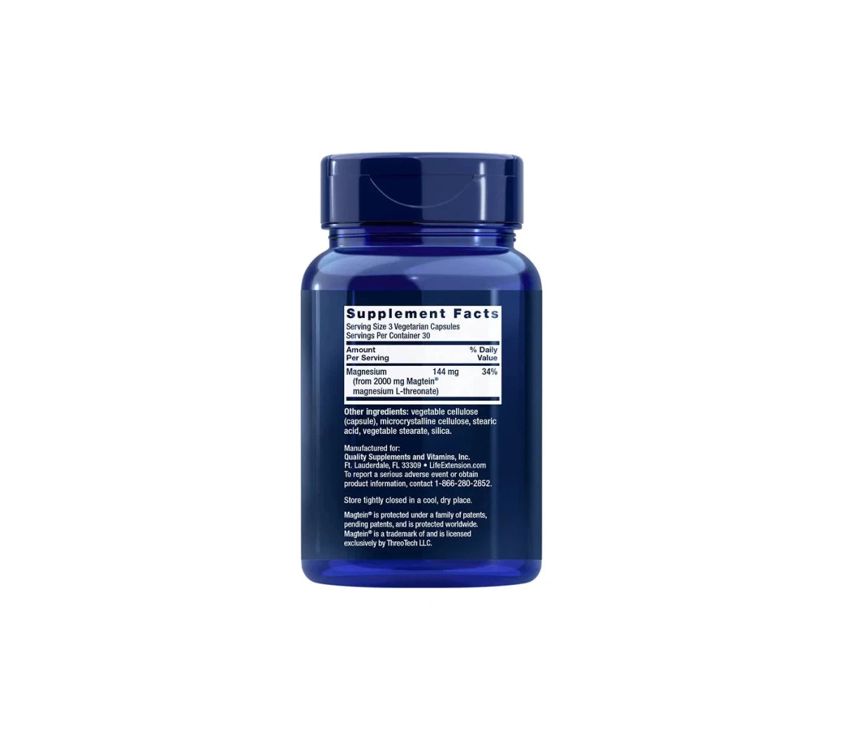 Life Extension, Neuro-Mag, Magnesium-L-Th<wbr/>reonat, 90 vegetarische 2 x 90 Kapseln - NirooX NutritionNirooX Nutrition