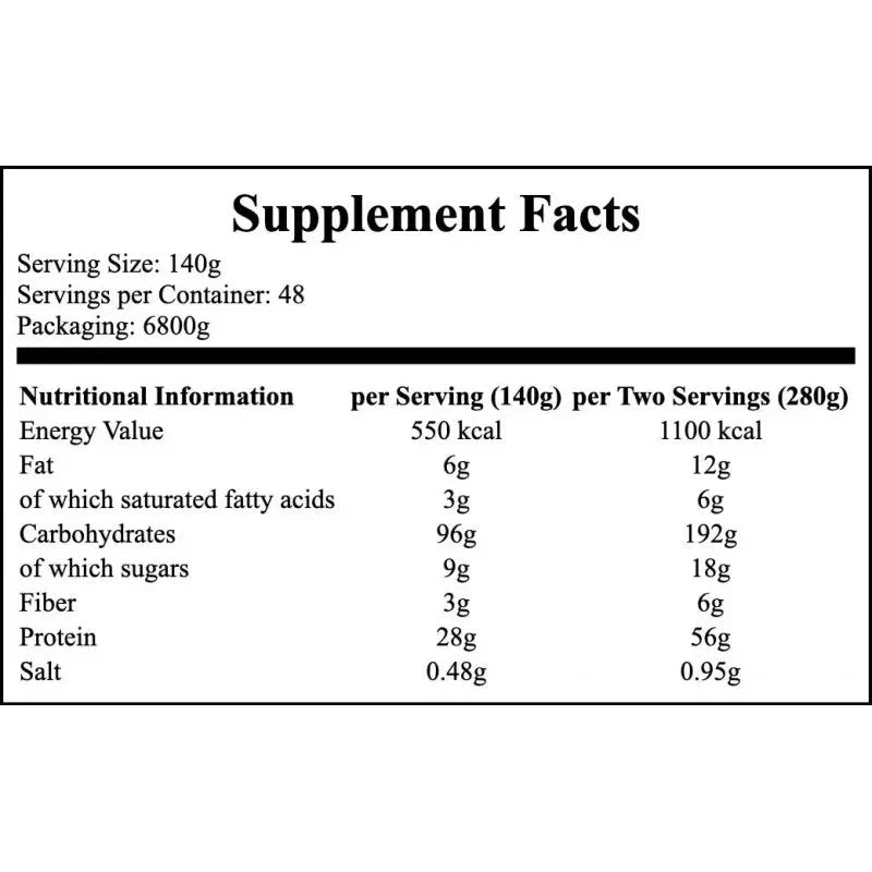Mutant Mass 2 x 6800g Beutel Weight Gainer Kohlenhydrate Eiweiß / 13,6kg + bonus - NirooX NutritionMutant