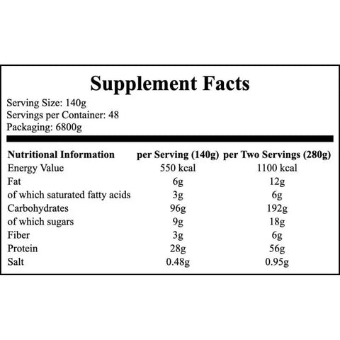 Mutant Mass 2 x 6800g Beutel Weight Gainer Kohlenhydrate Eiweiß / 13,6kg + bonus - NirooX NutritionMutant