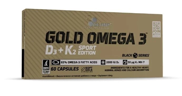 Olimp Gold Omega 3 D3+K2 Sport Edition Kapseln - 2 x 60 Kapseln - NirooX NutritionNirooX Nutrition