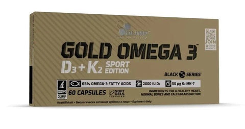 Olimp Gold Omega 3 D3+K2 Sport Edition Kapseln - 3 x 60 Kapseln / 180 Kapseln - NirooX NutritionNirooX Nutrition