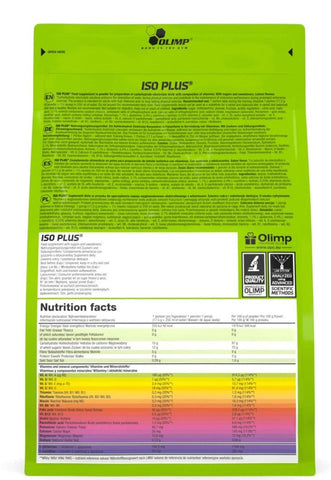 Olimp Iso Plus Powder 1505g Beutel – Isotonisches Sportgetränk mit Elektrolyten, Vitaminen & L - Carnitin | Ausdauer & Hydration - NirooX NutritionNirooX Nutrition